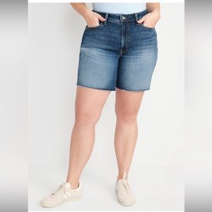 OG straight 5inch raw hem jean short Old Navy